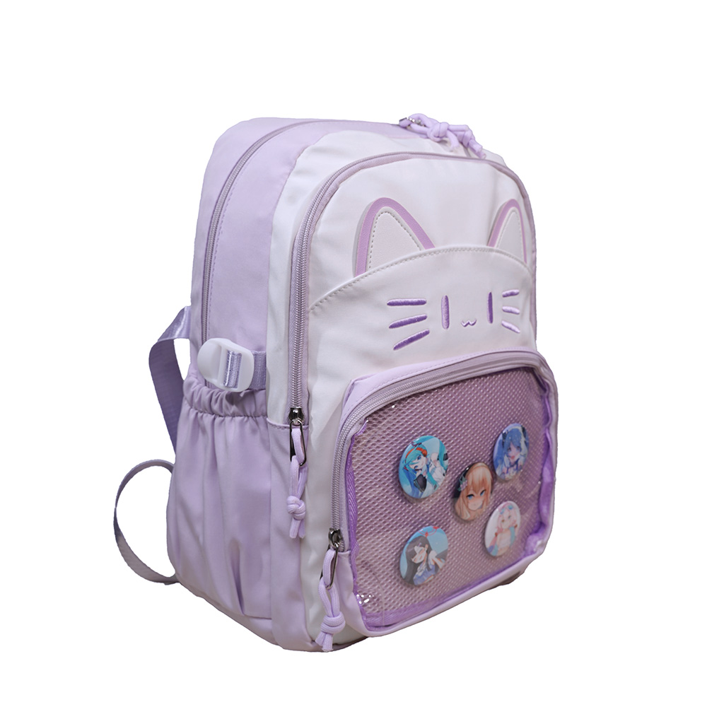 Cute Bapa Durable Polyester Material School Bag for Girls High School Students Cartoon Design