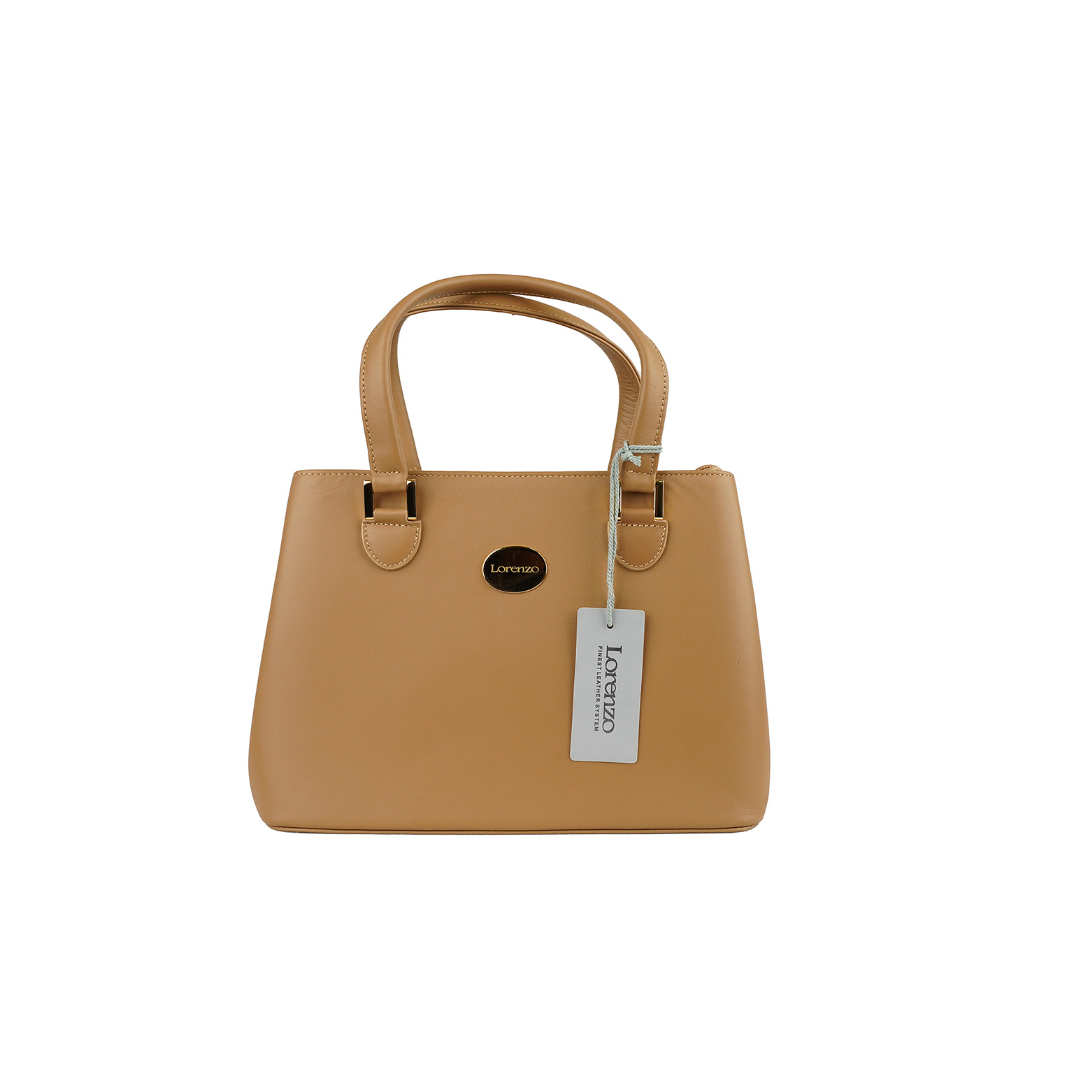 Lorenzo Beige Structured Handbag