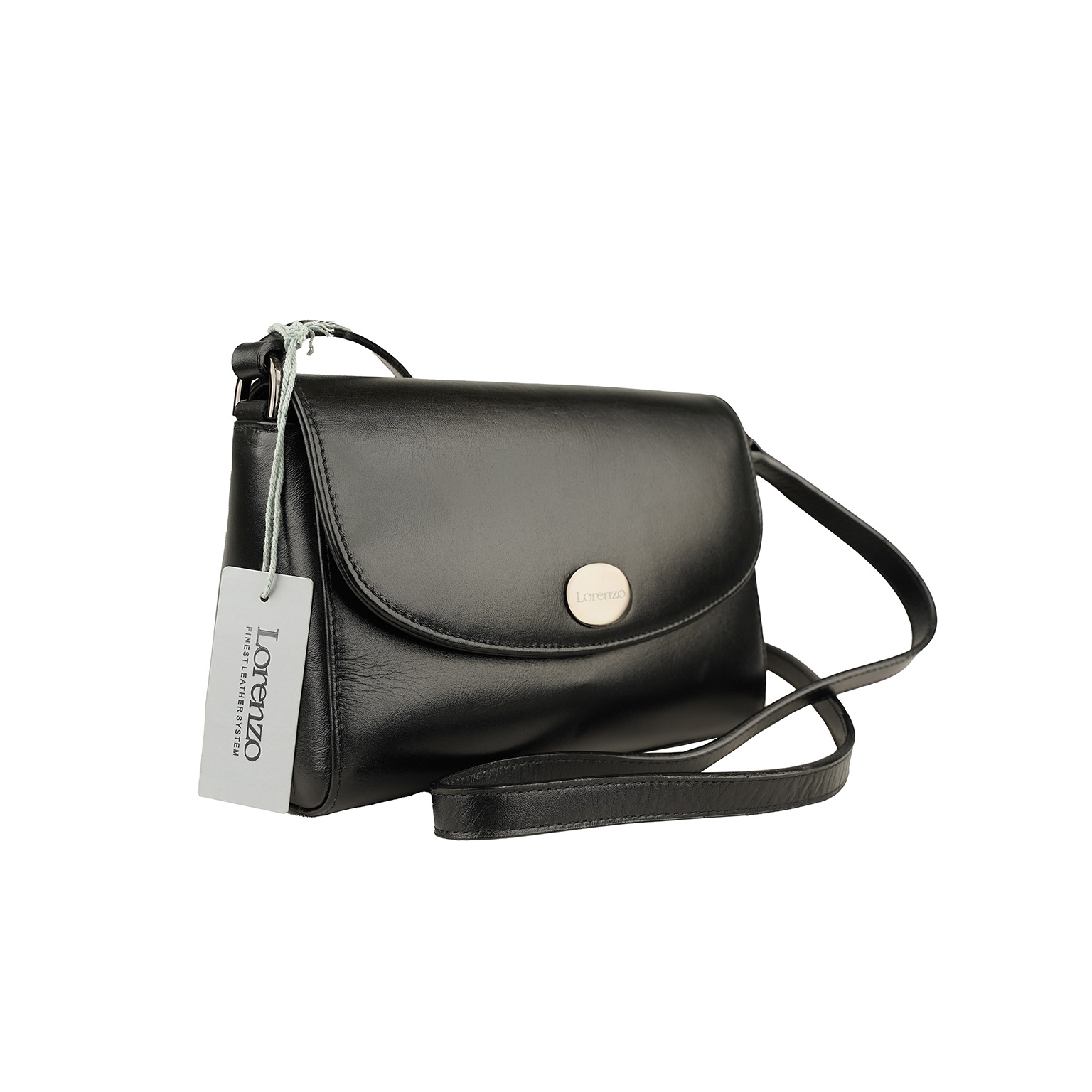 Lorenzo Black Crossbody Bag