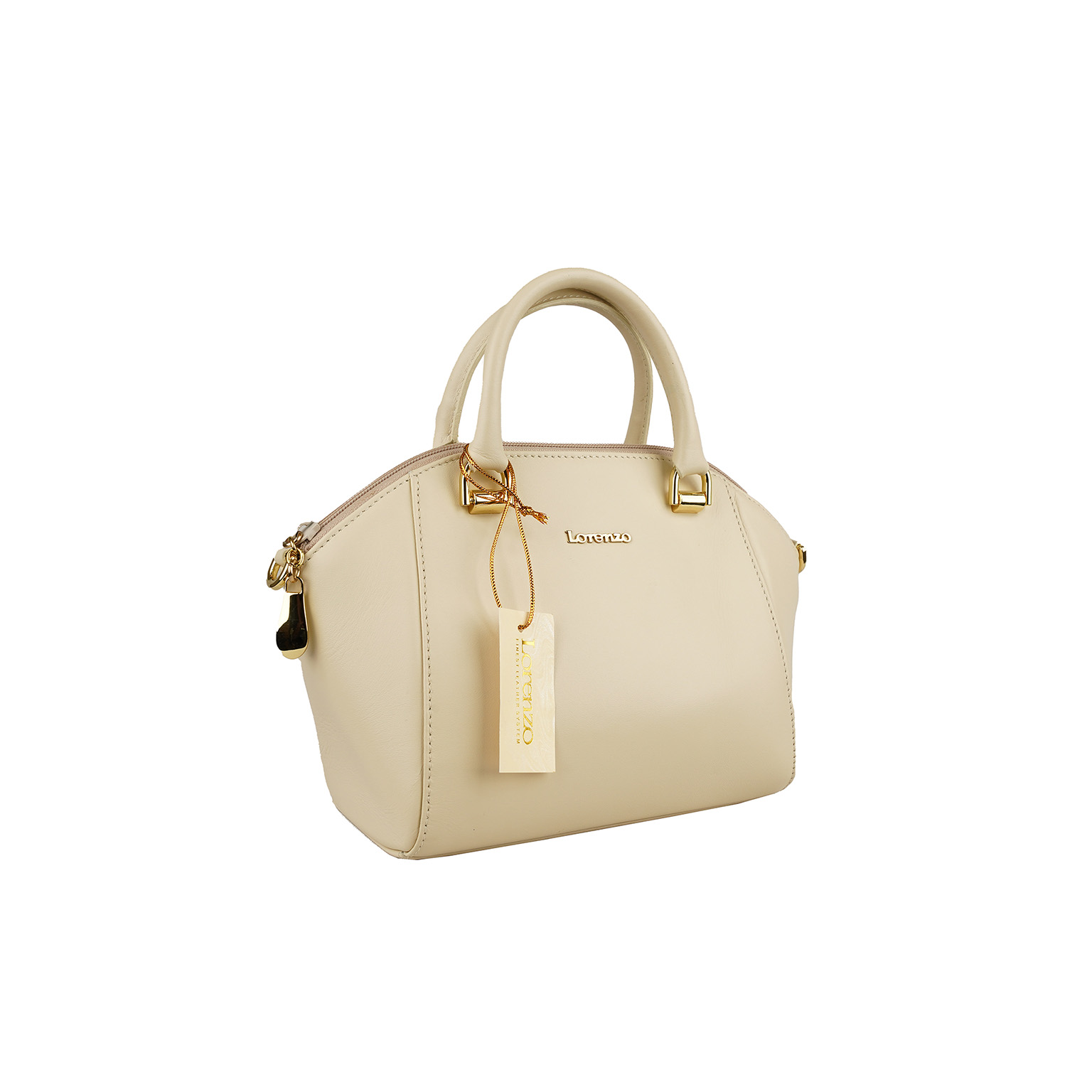 Lorenzo Cream Dome Handbag