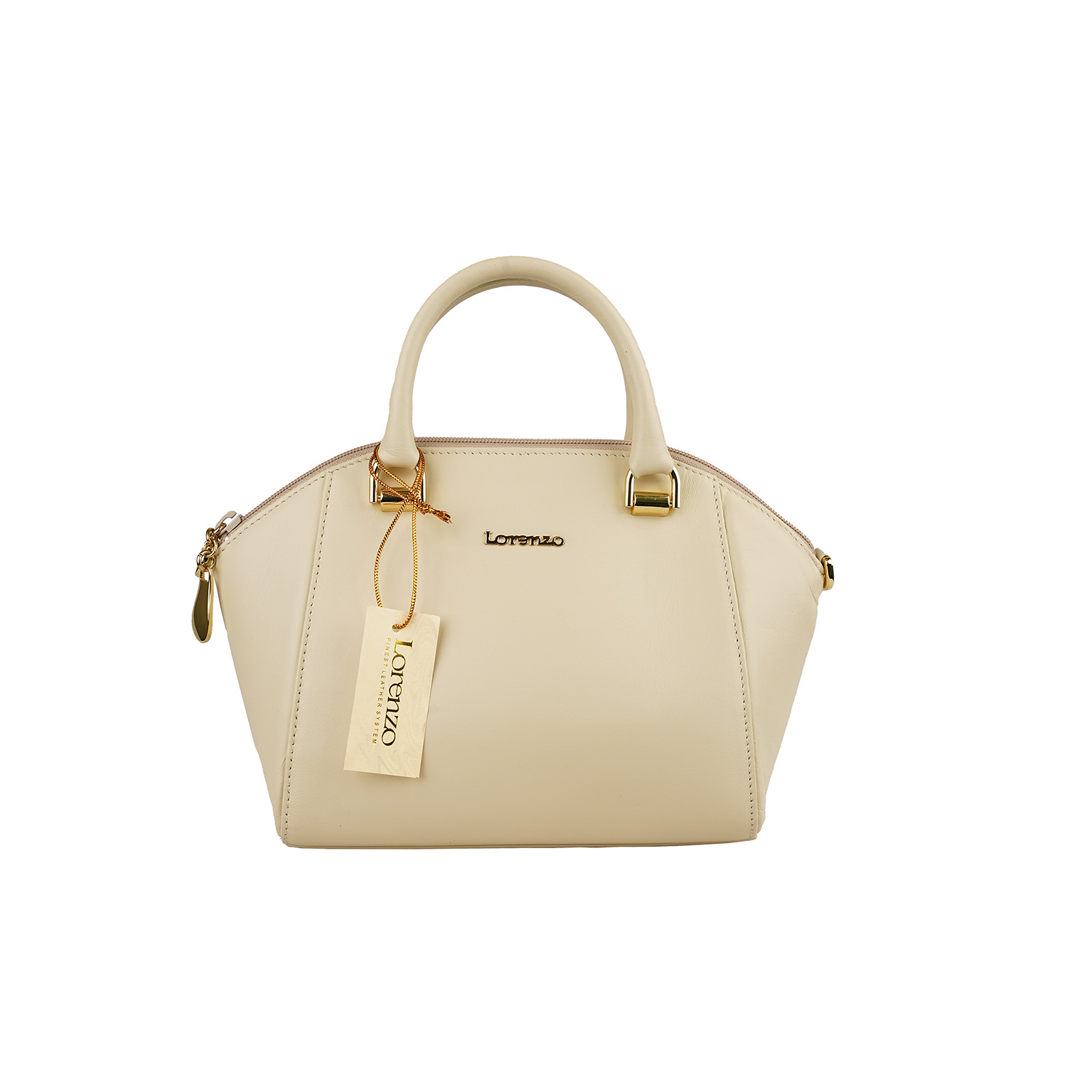 Lorenzo Cream Dome Handbag