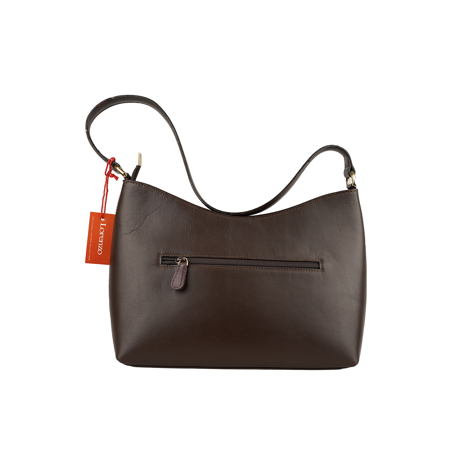 Lorenzo Dark Brown Classic Shoulder Bag