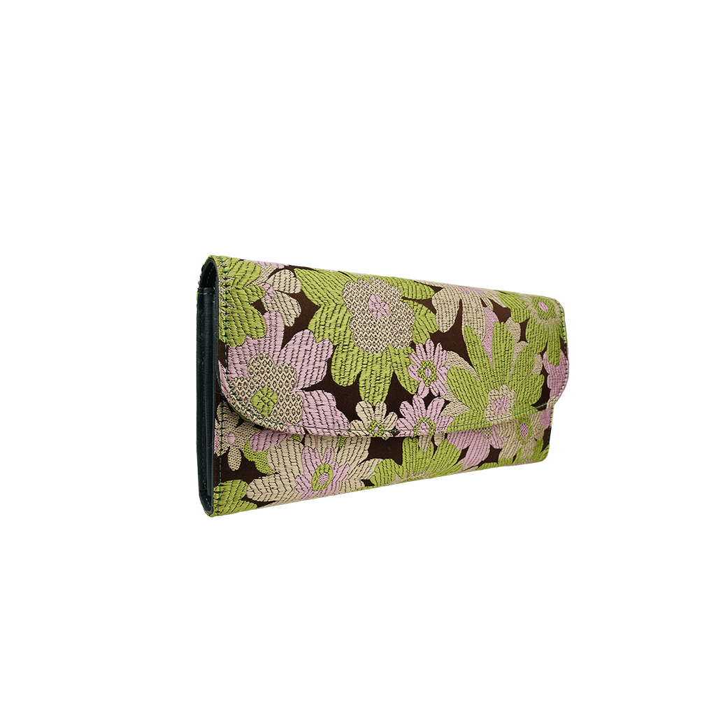 Magasin de Cuir Moss Green Long Wallet