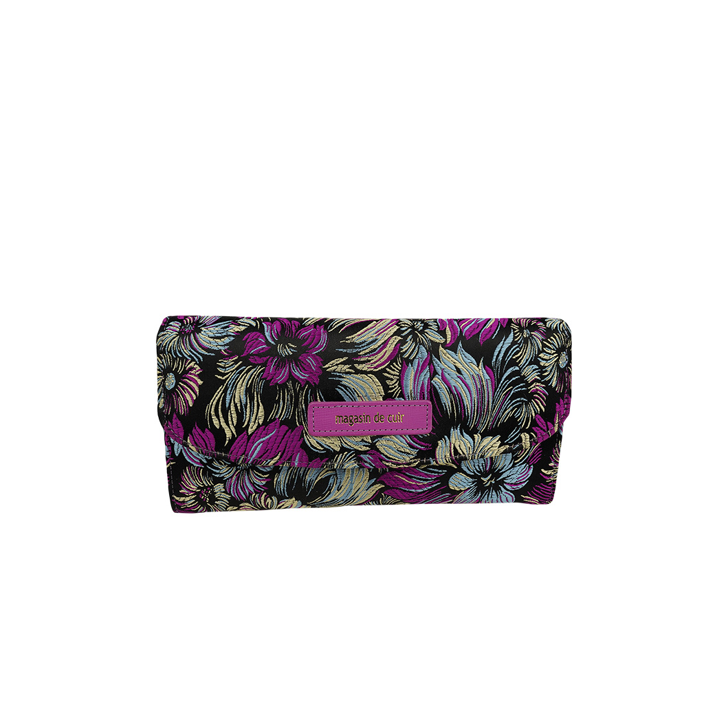 Magasin de Cuir Purple Long Wallet