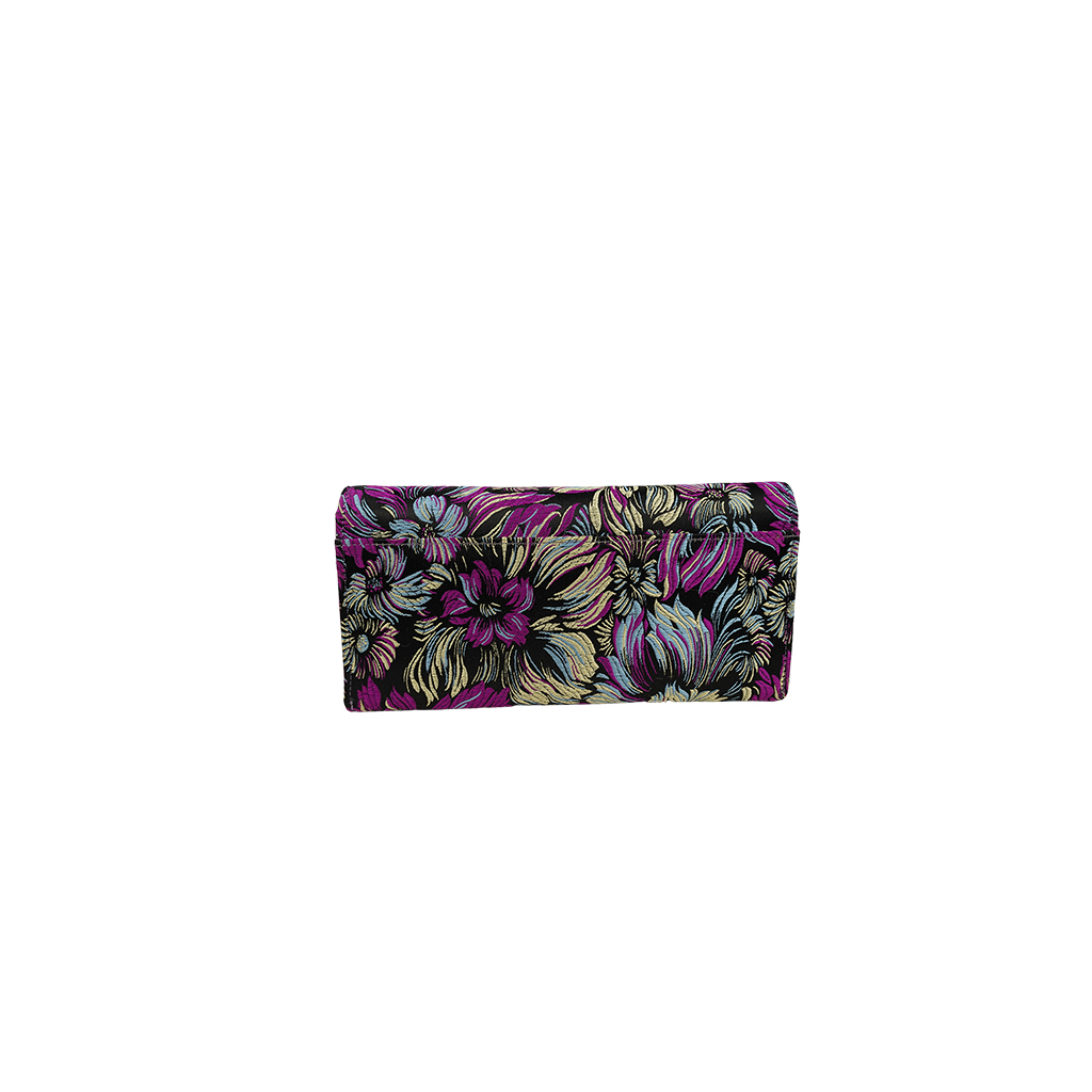 Magasin de Cuir Purple Long Wallet