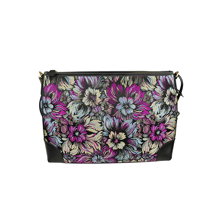 Magasin de Cuir Silk x Leather Shoulder Bag - Black